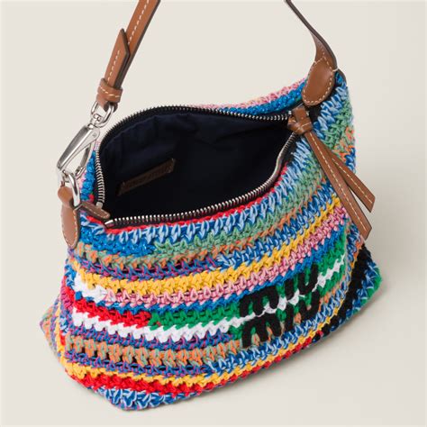 miu miu multicolored crochet bag|Multicolored Crochet Pouch .